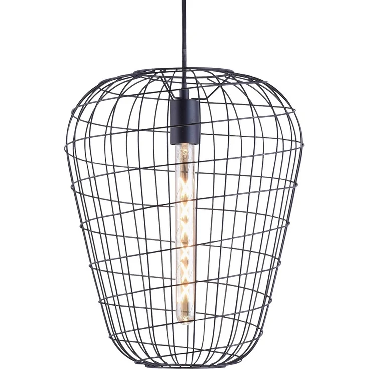 Hängeleuchte, Käfig-Optik, schwarz, 35 cm – Bild 7