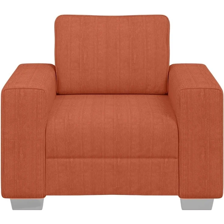 vidaXL Sessel Rot Orange 100x77x82 cm Cordstoff 4105192 – Bild 4