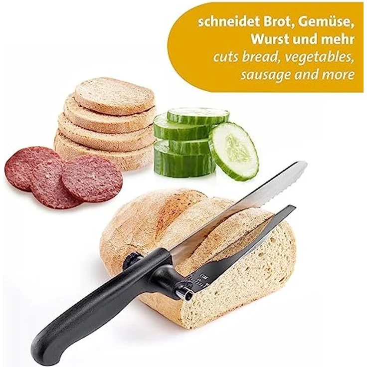 WESTMARK Allzweckmesser So Clever, mit scharfer Wellenschliffklinge und Abstandhalter – Bild 3