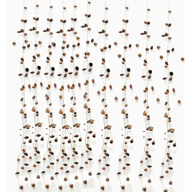 HTI-Living Holz/Draht Natur-Wandbehang 12 tlg.