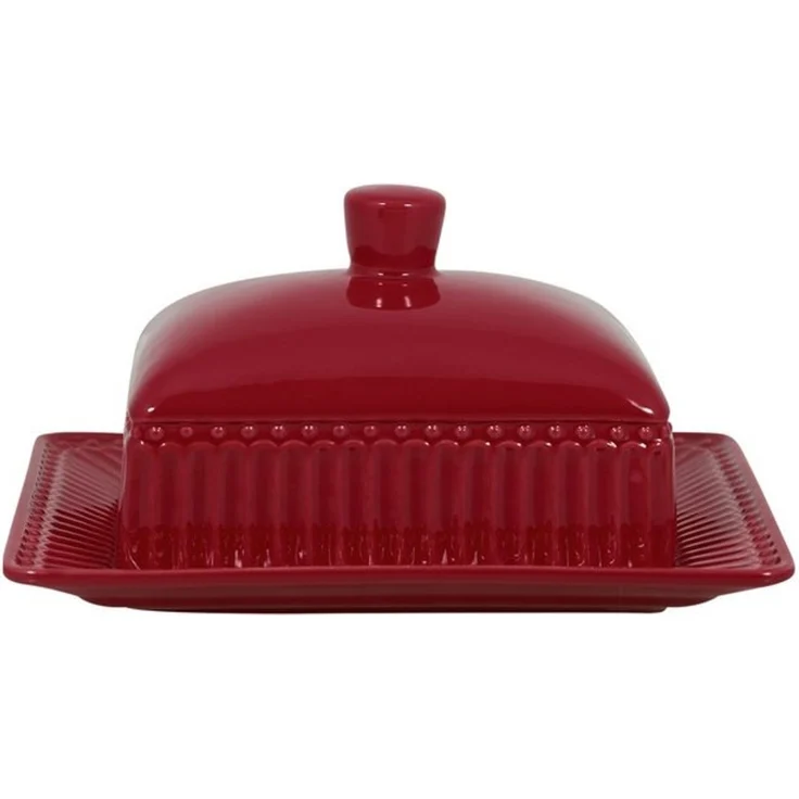 Greengate Butterdose Alice Butterdose claret red medium 17x14 cm, Steinzeug – Bild 4