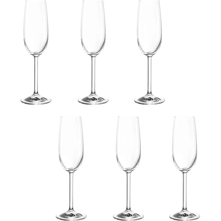 montana: :pure Sektglas, 6er Set, Champagnerglas, Sektflöte, Sektkelch, Proseccoglas, Sekt Glas, 140 ml, 042384