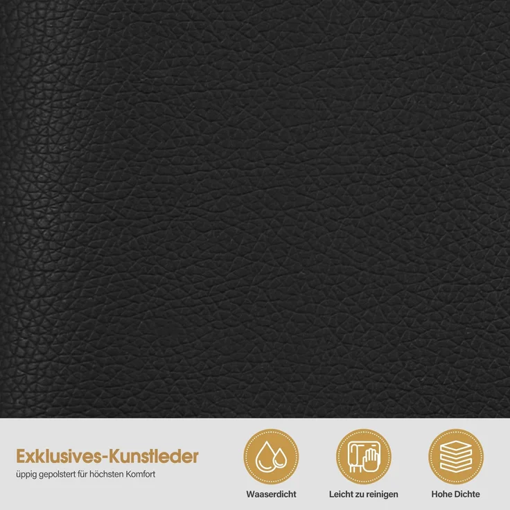 Barberpub Friseurstuhl mit Kopfstütze Kippbar, Friseureinrichtung mit Hydraulikpumpe 360° Drehbar, Höhenverstellbarer Bedienungsstuhl mit Vintage Stil, Barber Stuhl Kunstleder, 2965 (Gold-Schwarz) – Bild 7