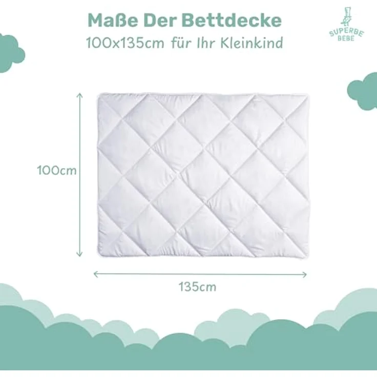 Babydecke 100x135 - Kinderbettdecke - Baby Bettdecke Aus Weicher Oeko-tex Für Baby & Kinderbett - Warme Dicke Decke 300gsm - Kuscheldecke Kinder - Geburtsgeschenk Junge Mädchen Kleinkind Bettwäsche – Bild 3