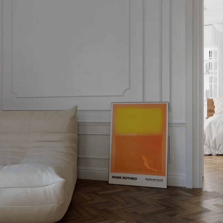 JUSTGOODMOOD Poster Mark Rothko Orange and Yellow Abstrakter Expressionismus Farbfeld Prin, (1 St) – Bild 4