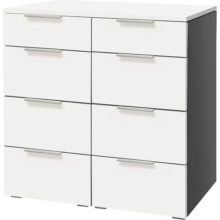 Hasena Kommode Quatrine anthrazit Weiss zerlegt