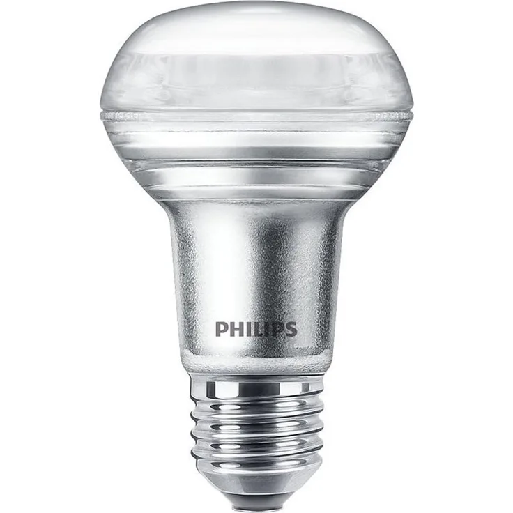 Philips LED Classic E27 Lampe, 40 W, Reflektor, R63, silber, warmweiß, 1 Stück (1er Pack)