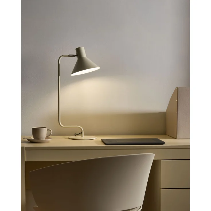 Schreibtischlampe RIMAVA Metall Cremeweiß – Bild 2