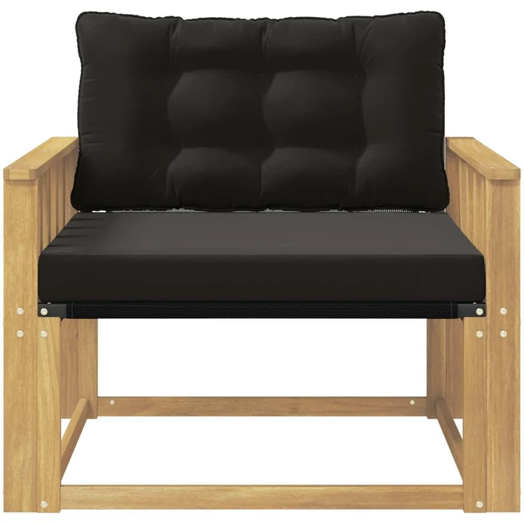 vidaXL Outdoor-Sofagarnitur Massives Akazienholz und Textilene Weiß 3439062 – Bild 5
