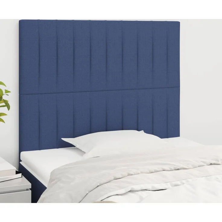 vidaXL Kopfteile 2 Stk. Blau 80 x 5 x 78/88 cm Stoff 3116550 – Bild 1