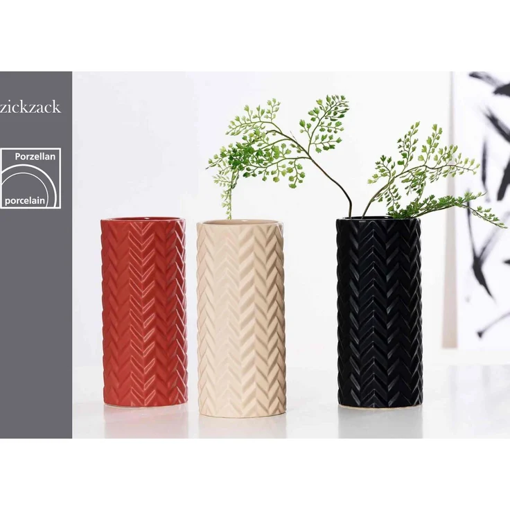 Ritzenhoff & Breker Zick Zack Vase 25 cm - Schwarz – Bild 2
