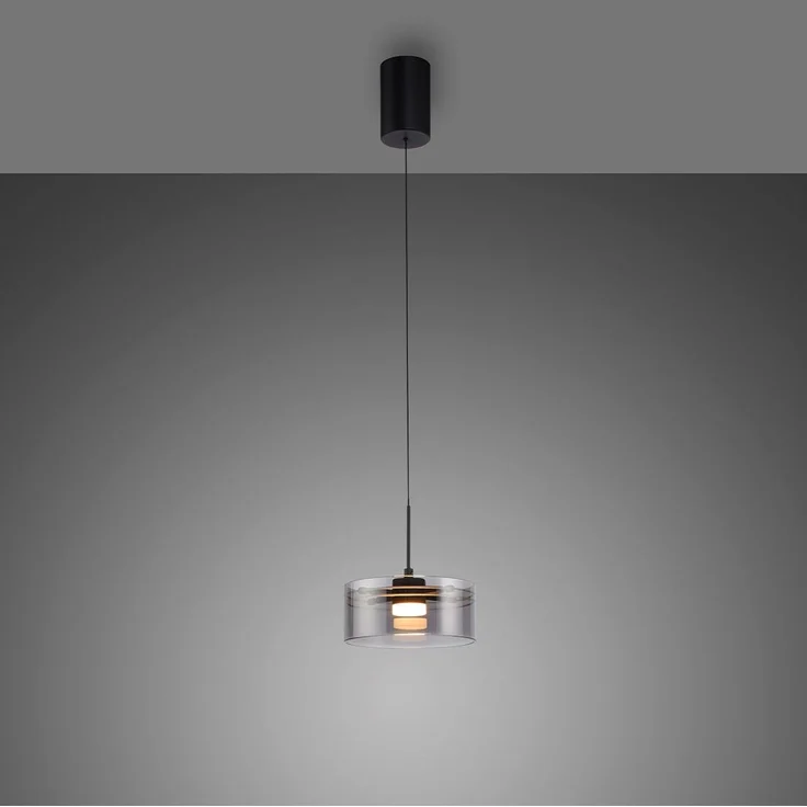 LED-Pendelleuchte MONDO Karena 20 cm, Glas, Schwarz, 20 x 180 x 20 cm – Bild 2