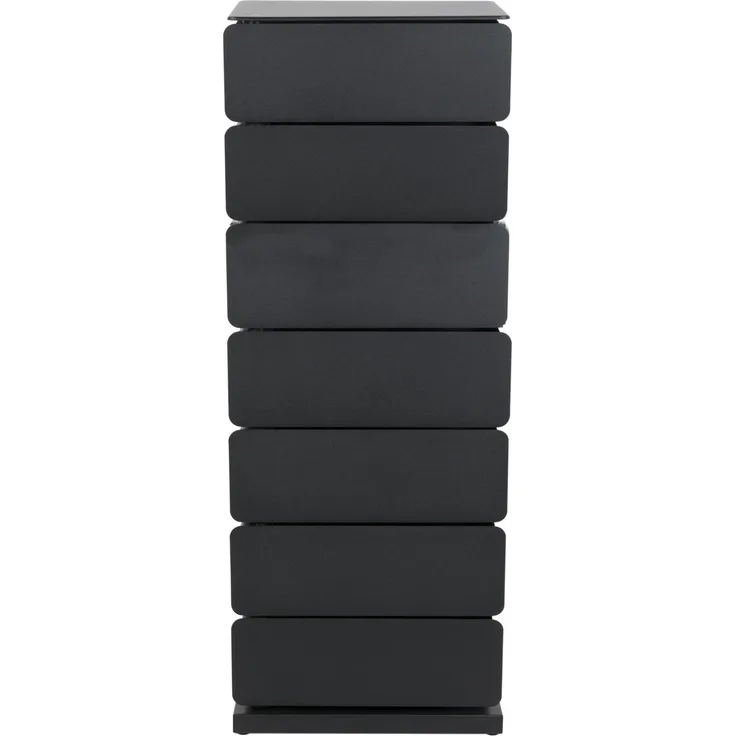 Spinder Design JOEY 7 Dresser: Minimalistischer Stahl-Schrank, Schwarz 37x26x98,5 cm