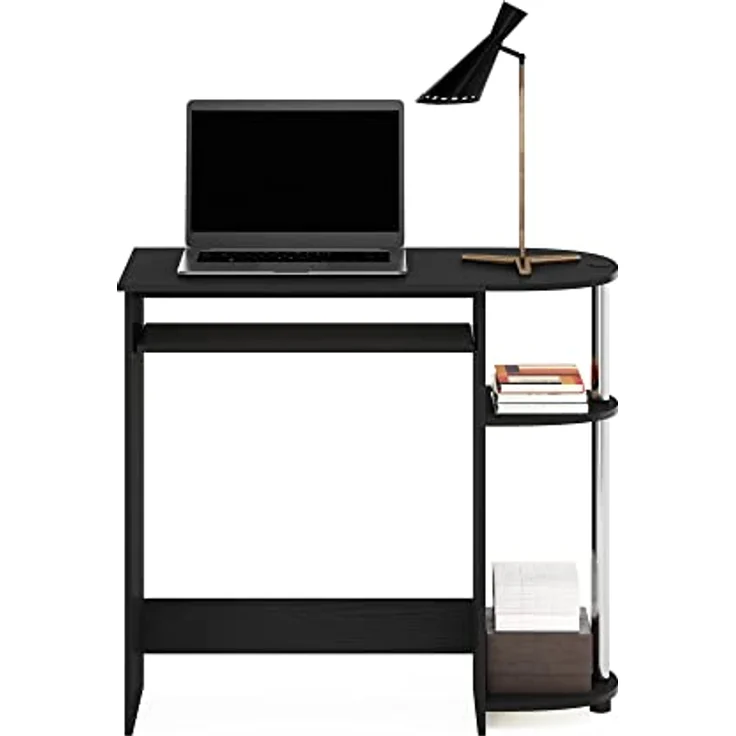 Furinno Simplistic Computertisch für einfache Montage, Americano, Edelstahl – Bild 6