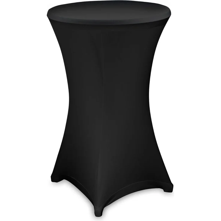 Julido Stehtischhusse Schwarz Ø60cm – Stretch Husse für Hochzeit, Party & Event – Bild 1
