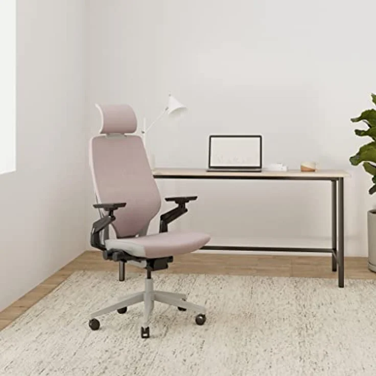 Steelcase Gesture Bürostuhl mit Bezug in Linse mit Kopfstütze, 66x62. 5x107 cm – Bild 3