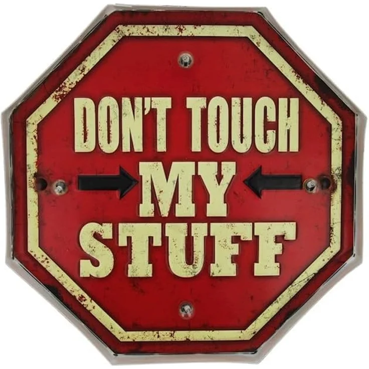 Forever Light Retro Metallschild LED „Don’t Touch“ USB 5V Wanddeko – Bild 4