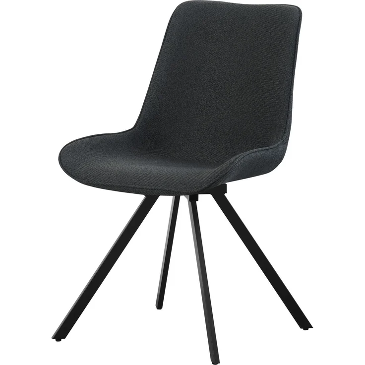 Drehstuhl 2er Set Rio Stühle in Anthrazit - gemütliches Design - B/H/T: 52x85x61 cm – Bild 5