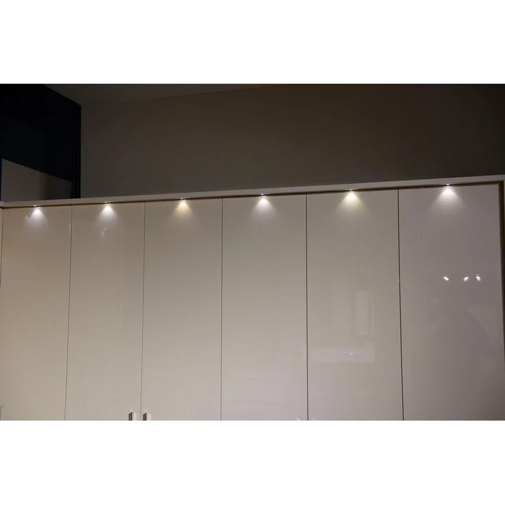 Places of Style Kleiderschrank Piano Schlafzimmerschrank Premium Qualität mit LED beige, UV lackiert, hochglänzend, in 2 Breiten mit 4 Schubladen – Bild 3