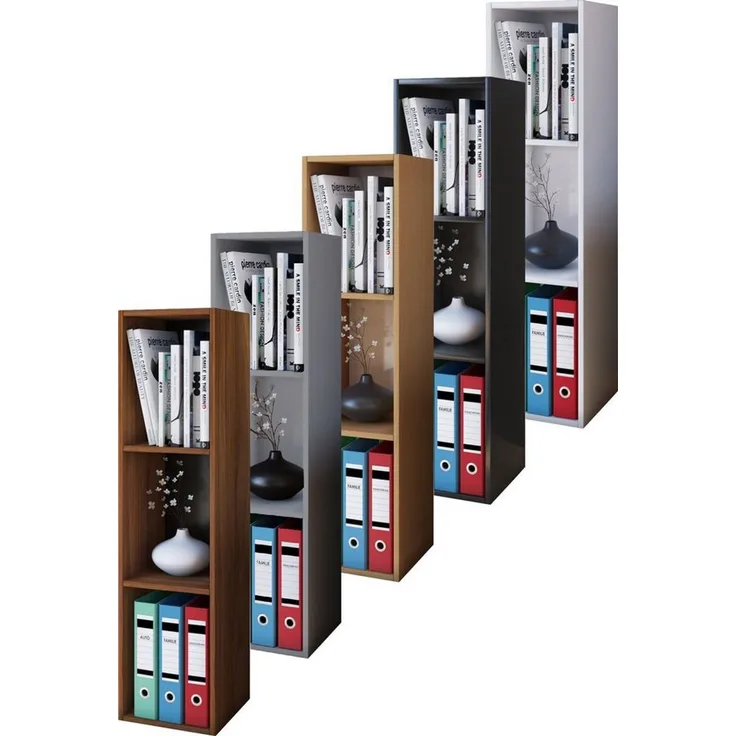 VCM Standregal Mendas 900054 Schwarz H. 107 x B. 34 x T. 30 cm