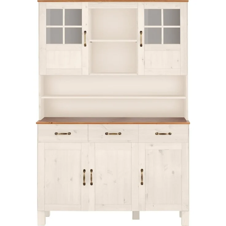 Home affaire Küchenbuffet Alby Breite 125 cm, 2 Glastüren, 2 Schubladen – Bild 2