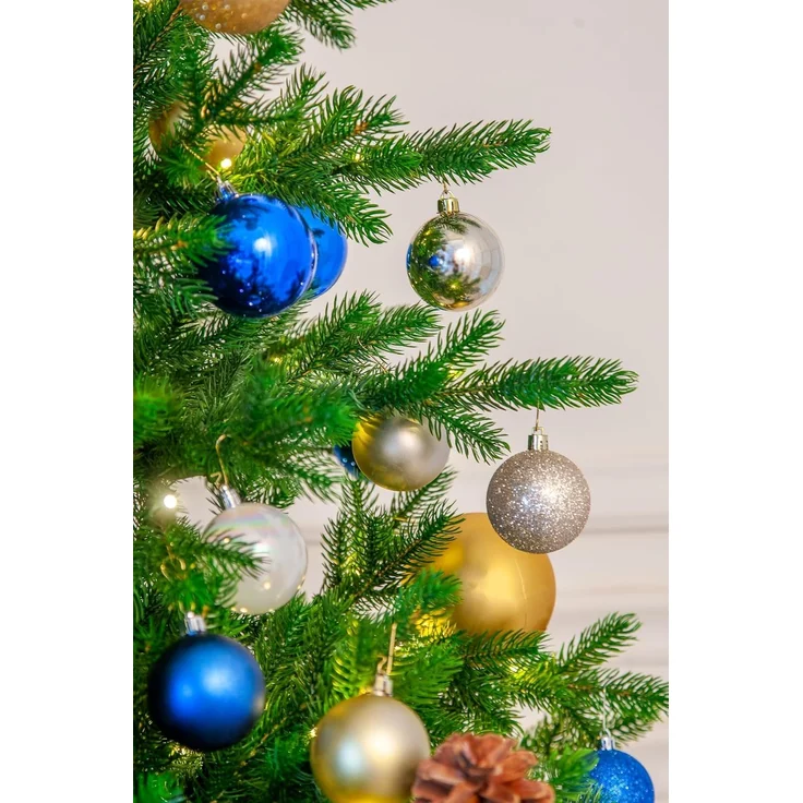 EveXmas Altair Künstlicher Weihnachtsbaum Grün 215 cm – 1216 Astspitzen, 100% PE Spritzguss, Fichten-Optik, inkl. Metallständer, Tasche & Baumkorb – Bild 4