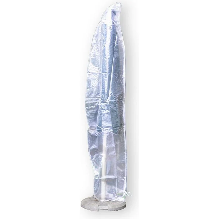 colourliving Sonnenschirm-Schutzhülle Wetterfeste Schutzhülle für Ampelschirme – Transparent Reißverschluß (1-St), für Ampelschirme von 2-4 Meter, praktische Ösen
