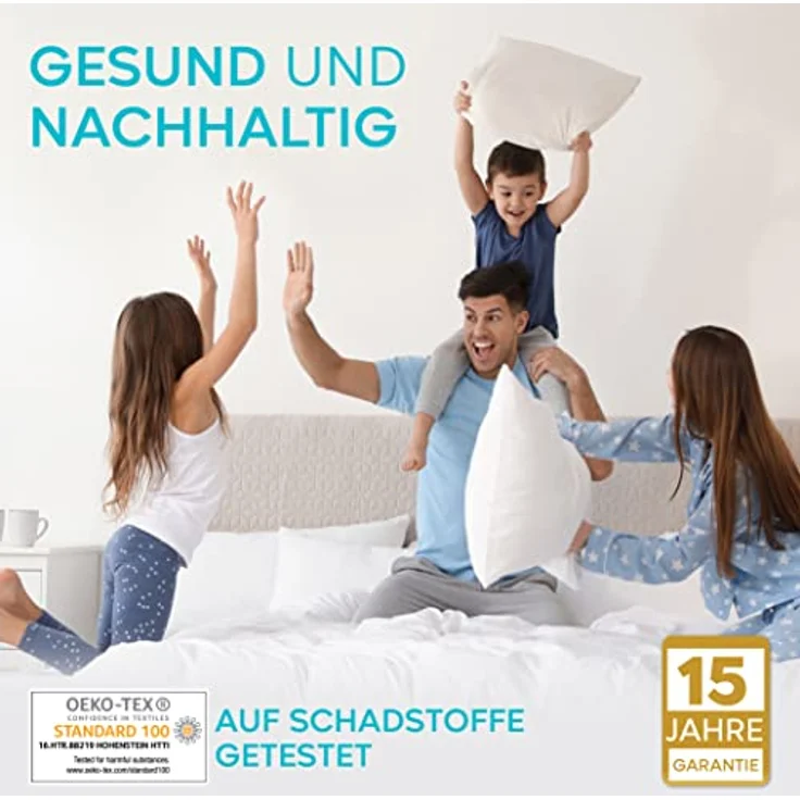 Matratzenschoner 140x200 cm Wasserdicht Oeko-TEX Zertifiziert von Twinzen - Matratzenschoner 140x200 Baumwolle Atmungsaktiv mit 4 Eckgummis – Bild 4