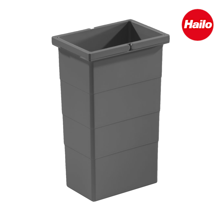 Hailo Inneneimer 1129919 dunkelgrau 10 Liter 226 x 156 x 350 2 Henkel – Bild 2