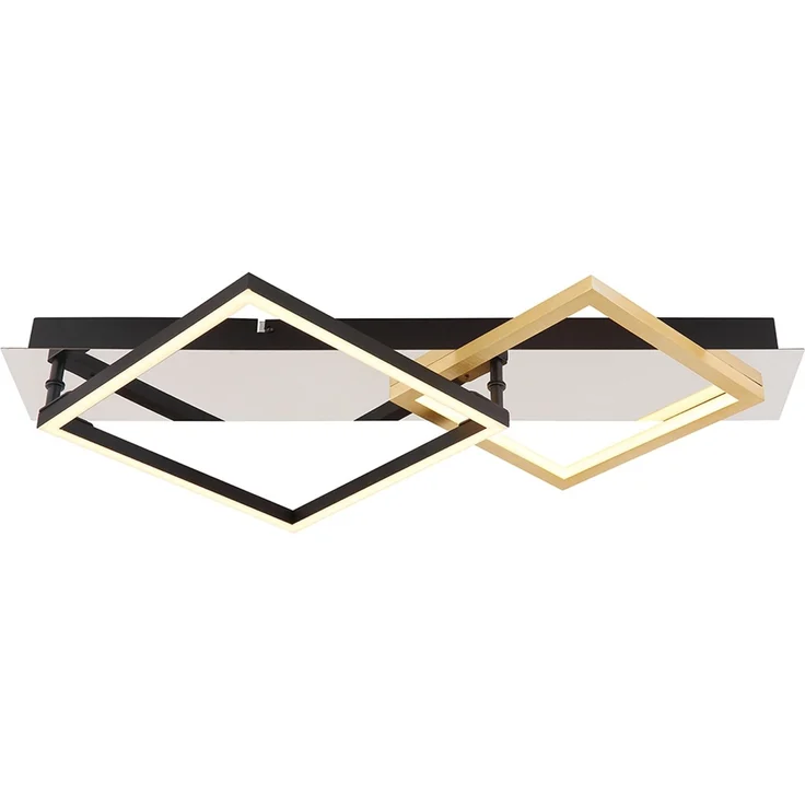LED Deckenleuchte LESINA, Aufbau, Chrom, Metall, Aluminium, L 59 cm – Bild 5