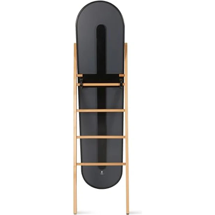 Umbra Furniture Hub Flur Spiegel, Standspiegel, mit Gummirand, Eschenholz und Spiegelglas, Schwarz / Natur, 358375045 – Bild 14
