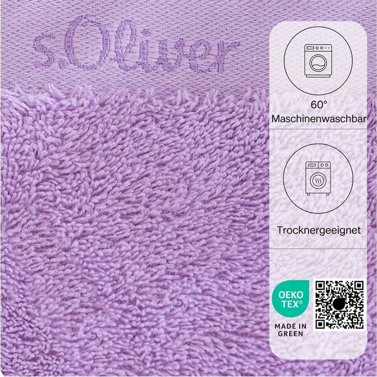 s.Oliver Waschhandschuh s.Oliver, Premium Qualität, 600 gr/m², auch als Sets erhältlich, Walkfrottier (1-St), große Farbauswahl, auch als Duschtuch, Handtuch, Gästetuch – Bild 4