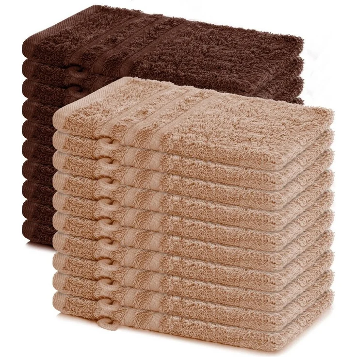Lavea Waschhandschuh 20er Set Waschhandschuhe, 15 x 21 cm, Elena-Frottierserie, Waschlappen, (20-St), 500 g/m² Frottier, weich & saugstark, pflegeleicht – Bild 1