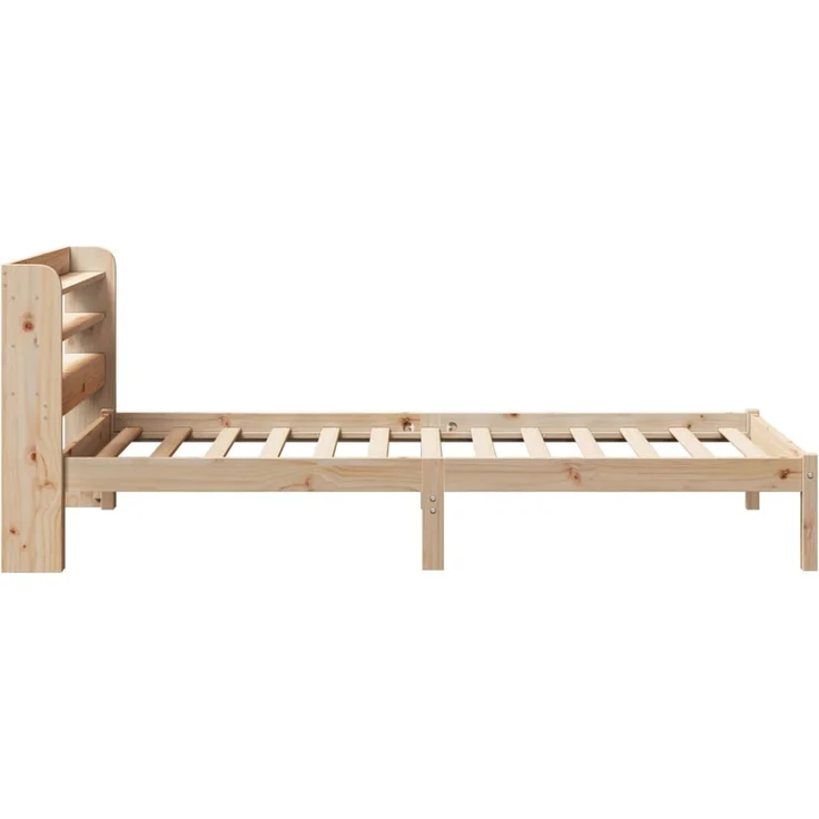 Einzelbetten, Betten für Erwachsene, Massivholzbett ohne Matratze 75x190 cm Kiefernholz de3352 – Bild 5