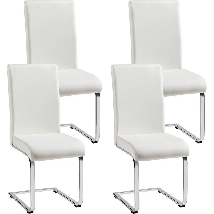 Yaheetech Esszimmerstuhl 2/4/6-er Küchenstuhl (4 St), Schwinger Polsterstuhl mit Ergonomischer Rückenlehne & Metallbeine – Bild 5