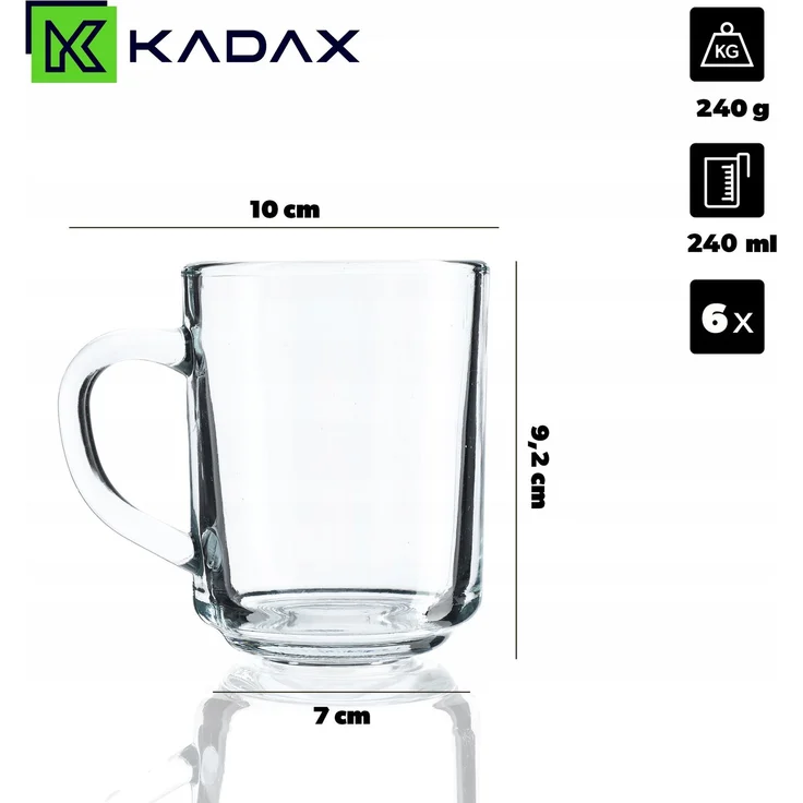 KADAX Kaffee-Tee-Gläser 240 ml 6er-Set – Bild 2