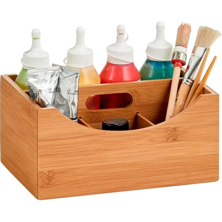 ZELLER Ordnungsbox 13336 mit Griff, Bambus und MDF / Organizer