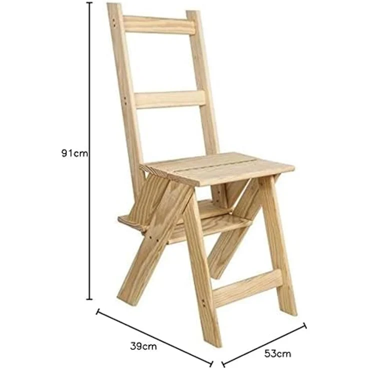 Aranaz 11001 Treppenstuhl, Kiefernholz, 39 x 53 x 91 cm – Bild 3