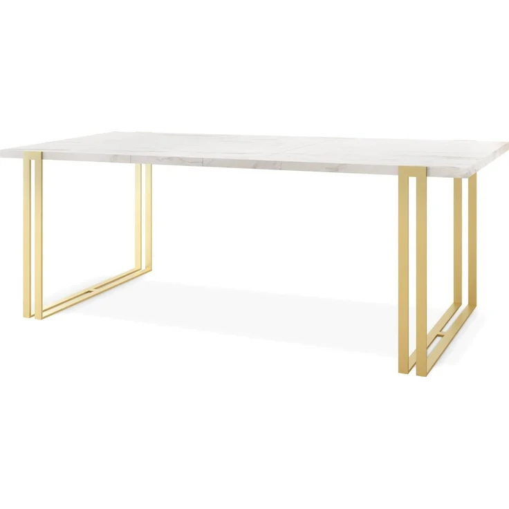 WFL GROUP Esstisch Stella (erhältlich in 3 Größen – 120/140/160 cm ausziehbar auf 220/240/260 cm), platzsparender Tisch in Holzoptik für Küche, Esszimmer oder Wohnzimmer – Bild 3