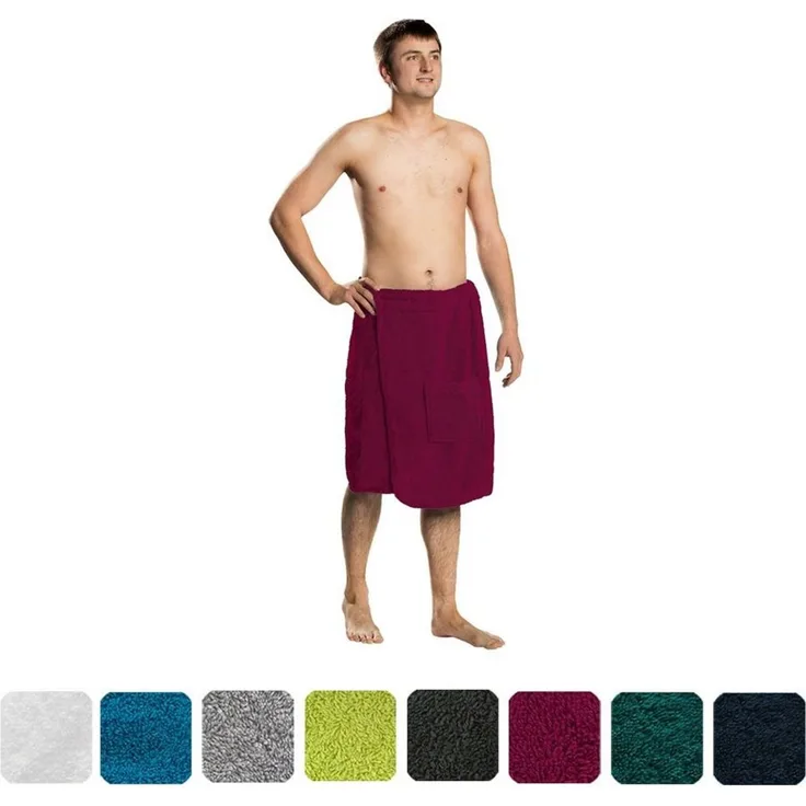Lanudo Saunatuch Lanudo® Herren Saunakilt Pure Line, 100% Baumwolle, 400g/m, antibakter