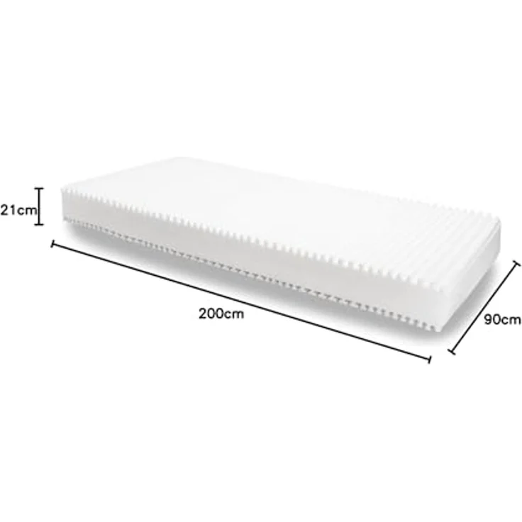 Ergonomische Kaltschaummatratze Supportho Lavender 90 x 200 cm, Höhe 18 cm, Härtegrad H2/H3 – Bild 3