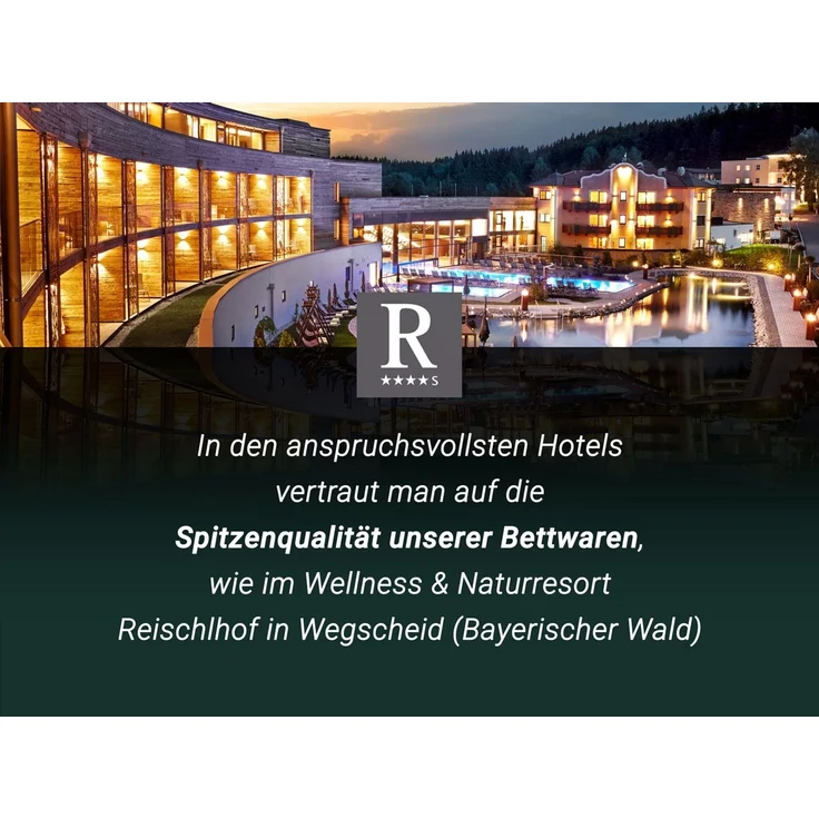 ZOLLNER Kopfkissen, Füllung: 50% Faserbällchen silik. PES-Hohlfaser, 50% Polysticks, Bauch-, Seiten-, Rückenschläfer, 60x80 cm, 100% Baumwolle, vom Hotelwäschespezialisten – Bild 1