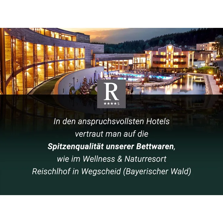 ZOLLNER Kopfkissen, Füllung: 50% Faserbällchen silik. PES-Hohlfaser, 50% Polysticks, Bauch-, Seiten-, Rückenschläfer, 60x80 cm, 100% Baumwolle, vom Hotelwäschespezialisten