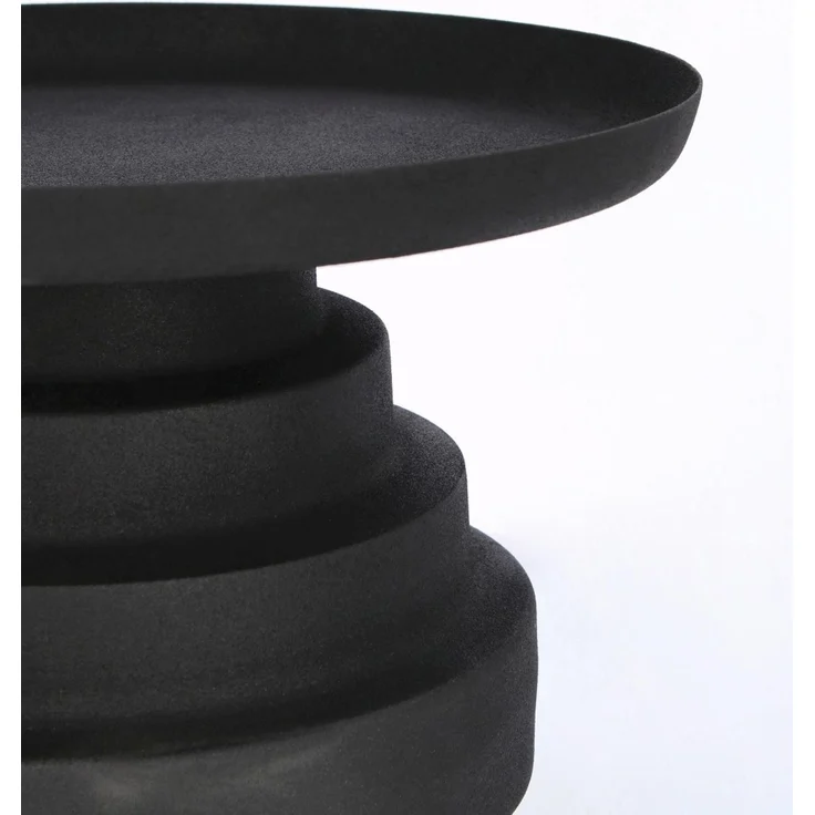 Beistelltisch Abames aus Metall, rundes Design, matt schwarz, Ø 40 cm, für dein Zuhause – Bild 2