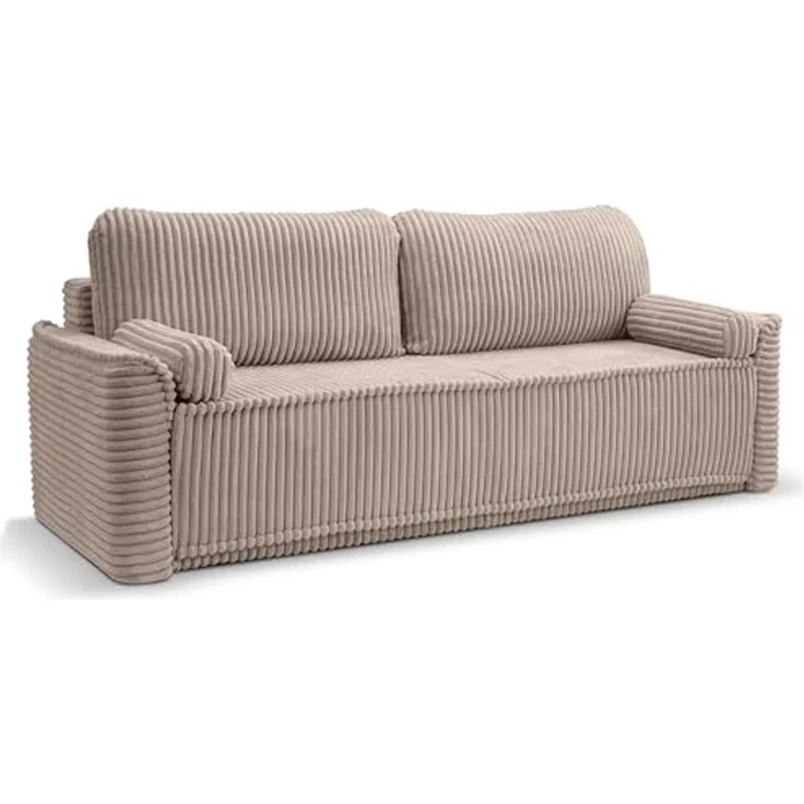 Schlafsofa (B/H/T: 225x96x93 cm) in Grau-Beige – Bild 1