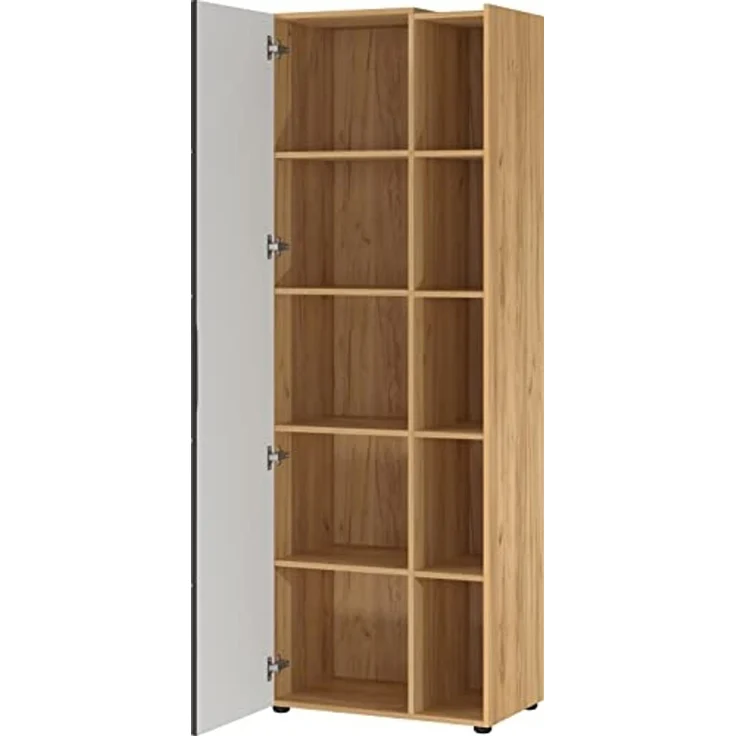 Germania Aktenschrank 1777-560 GW-Olvera, griffloses Design, in Navarra-Eiche-Nb./Graphit, 62 x 182 x 41 cm (BxHxT) – Bild 5