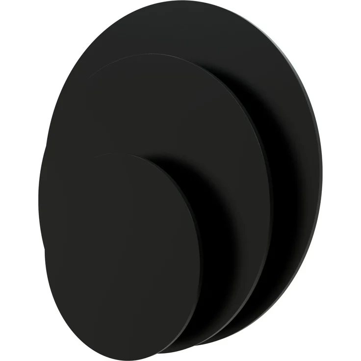 Dekor Spanplatte 28mm Tischplatte rund melaminharzbeschichtet schwarz mit ABS Kante Umleimer - Größe 140 x 140 cm - Höhe 2,8 cm - Farbe Vulkanschwarz – Bild 5