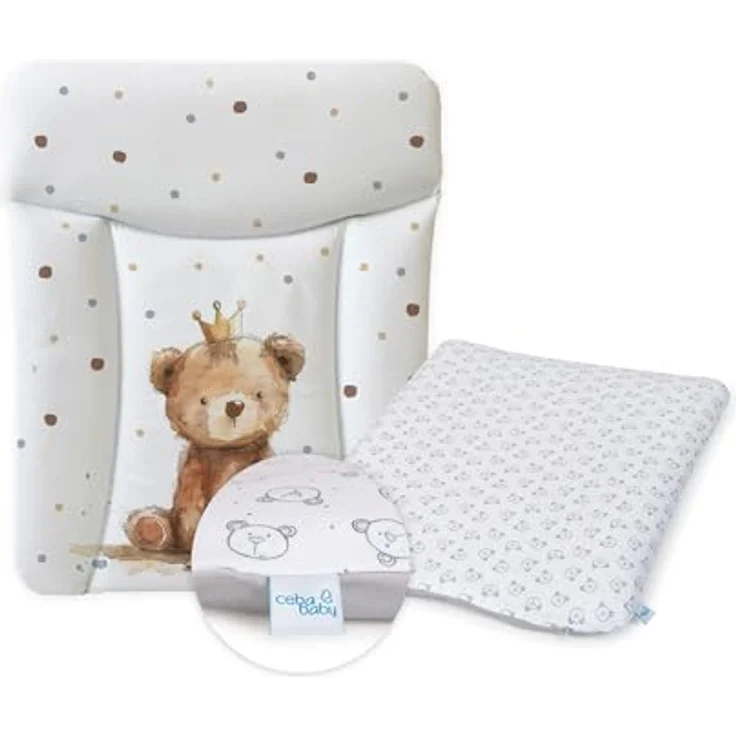 Ceba Baby® Wickelauflage 50x70 cm – Weiche Baby Wickelunterlage - Wasserdicht, abwaschbar - inkl. abnehmbarem Baumwollbezug – Für Jungen und Mädchen – OEKO-TEX® Standard 100 – Made in EU – Bild 2