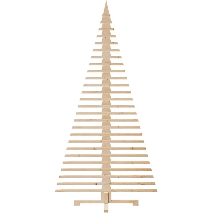 vidaXL Weihnachtsbaum Holz zum Schmücken 210 cm Massivholz Kiefer 4103973 – Bild 3