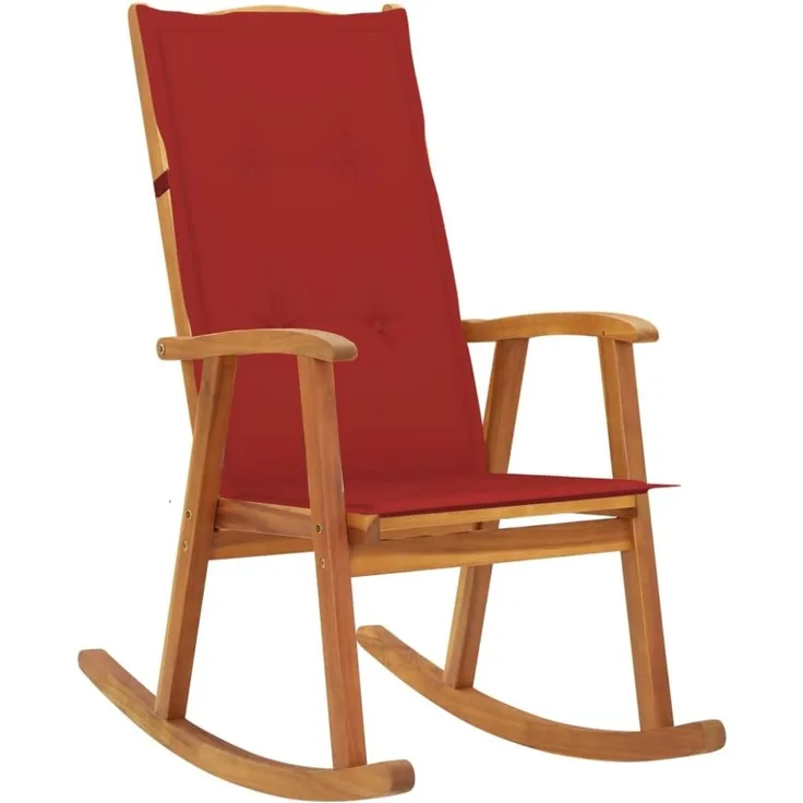 vidaXL Schaukelstuhl mit Auflagen Massivholz Akazie 3064185